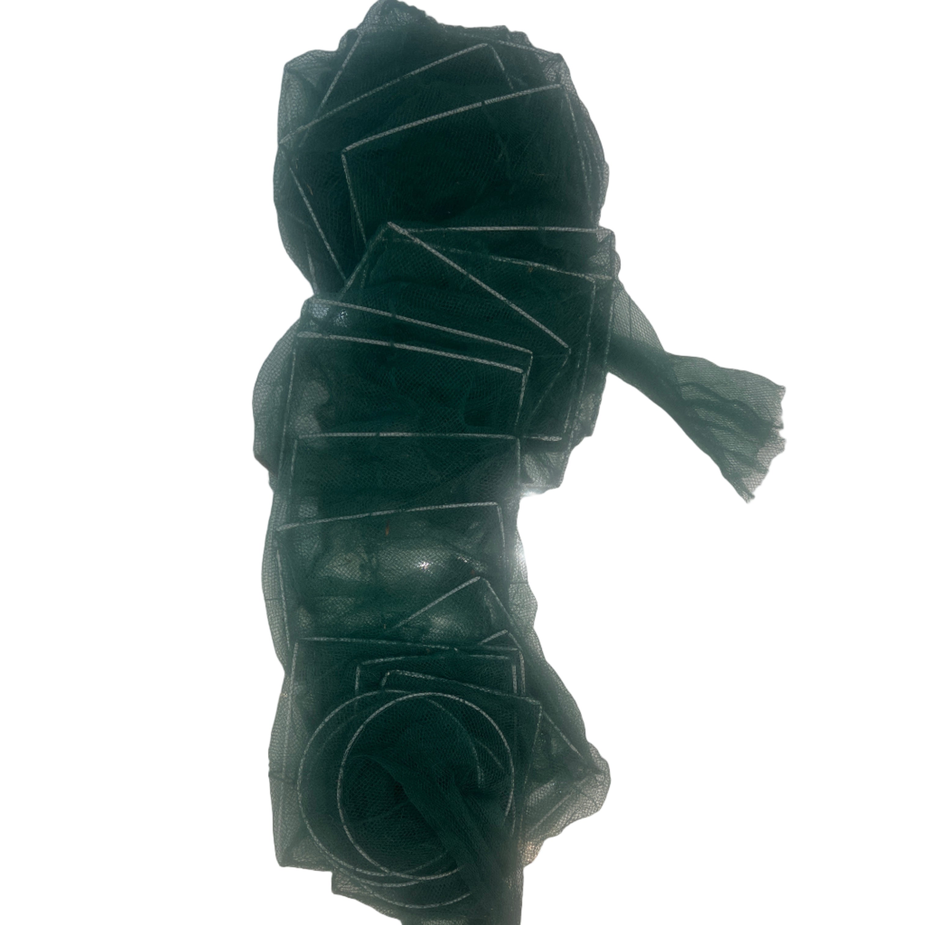 Fishnet on a tiled floor