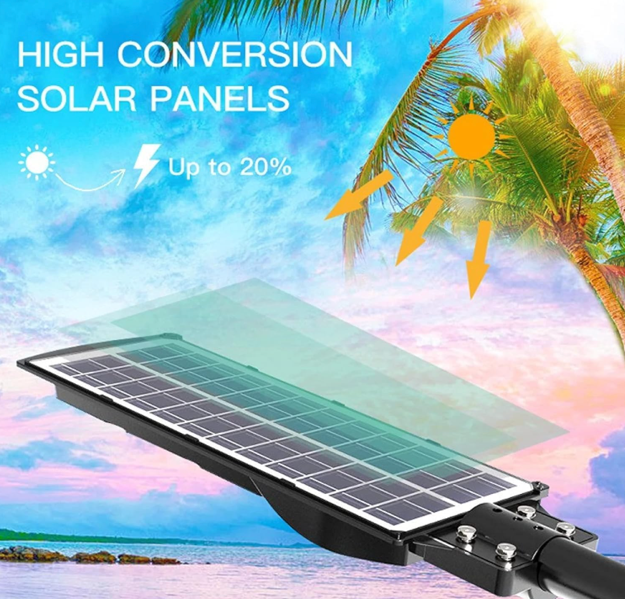 Black Solar Street Light